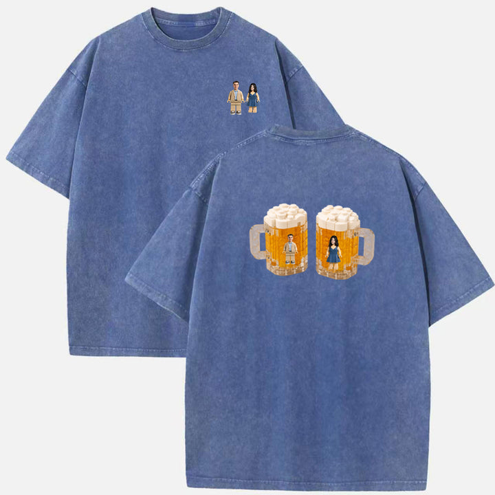 Personalized Brick Figure Beer Mugs T-Shirt