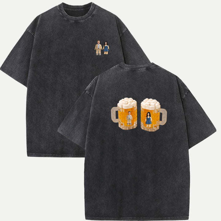 Personalized Brick Figure Beer Mugs T-Shirt