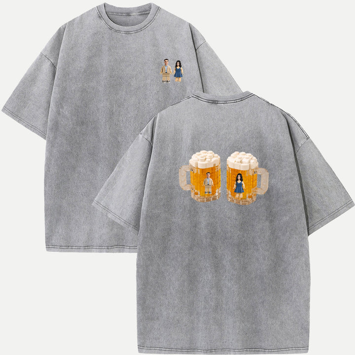 Personalized Brick Figure Beer Mugs T-Shirt