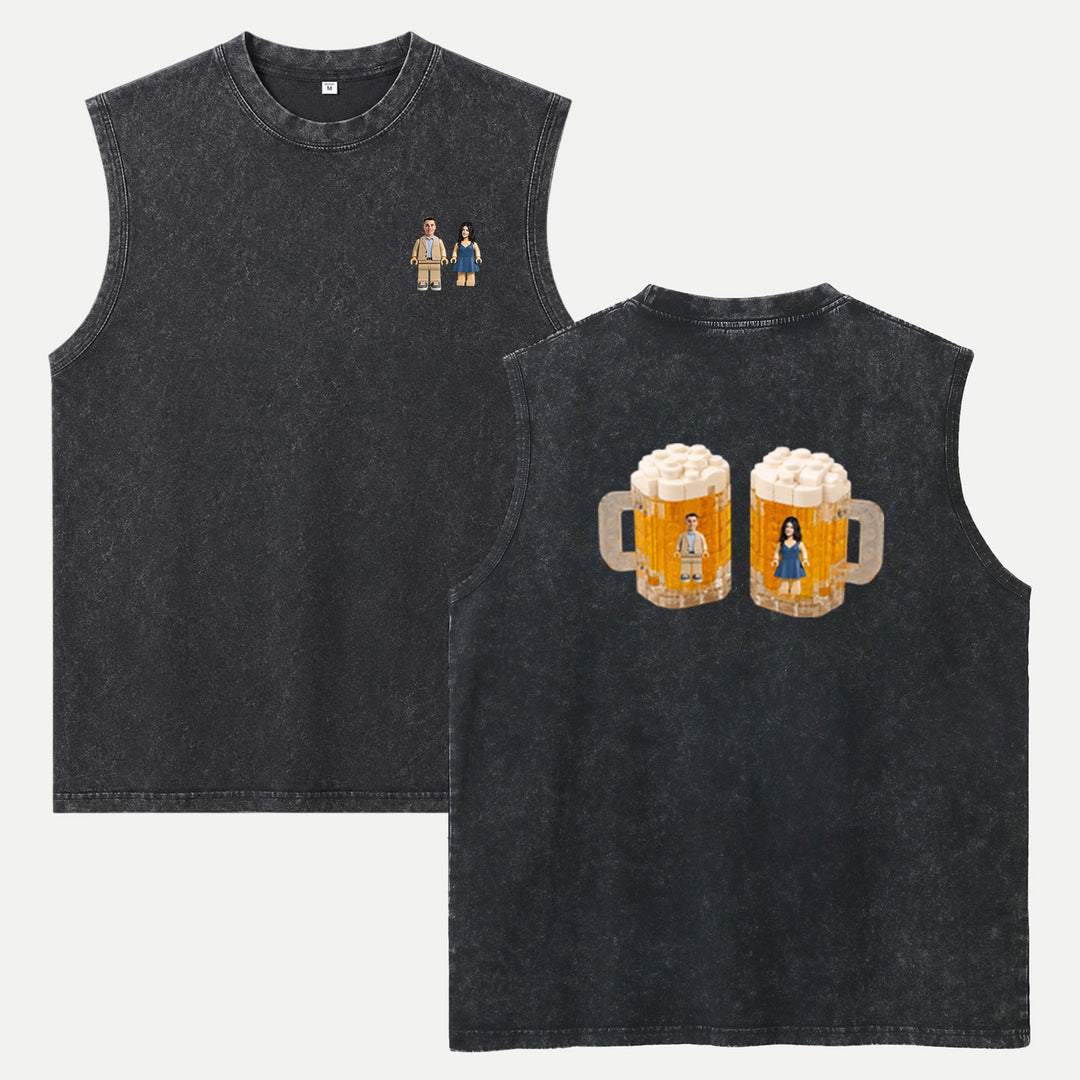 Personalized Brick Figure Beer Mugs T-Shirt