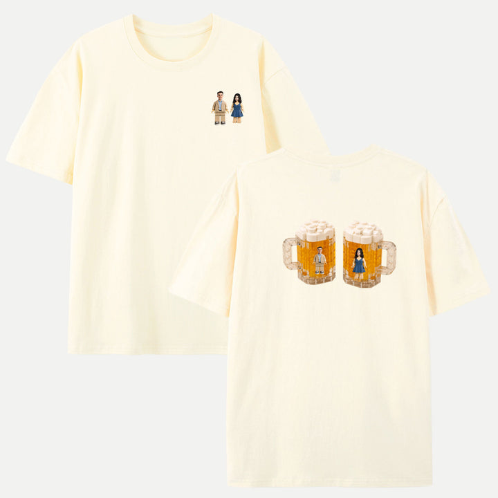 Personalized Brick Figure Beer Mugs T-Shirt