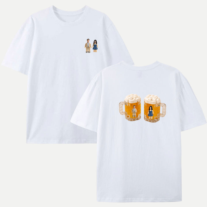 Personalized Brick Figure Beer Mugs T-Shirt