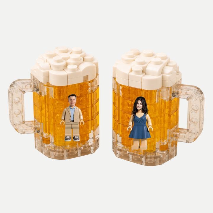Personalized Brick Figure Beer Mugs T-Shirt