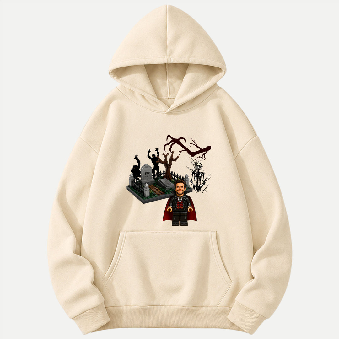 Personalized Brick Figure Halloween Vampire T-Shirt