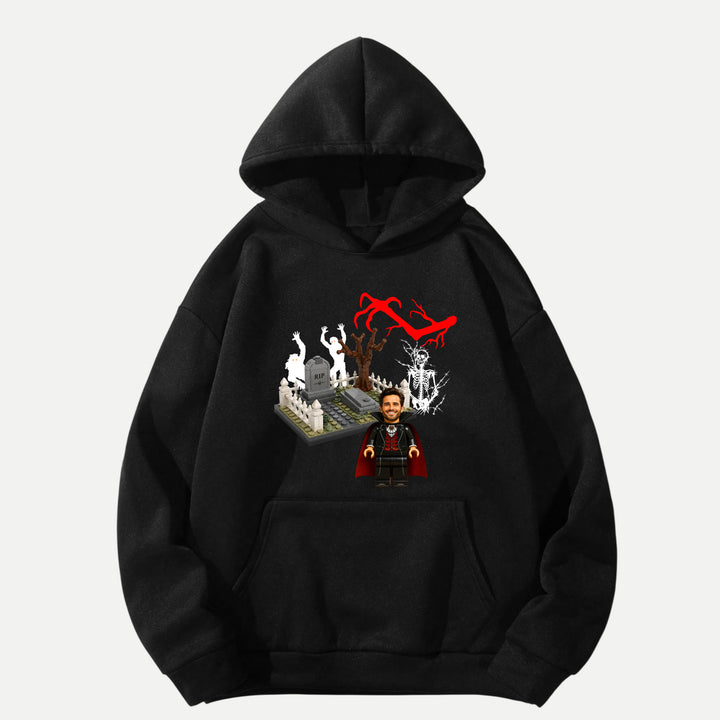 Personalized Brick Figure Halloween Vampire T-Shirt