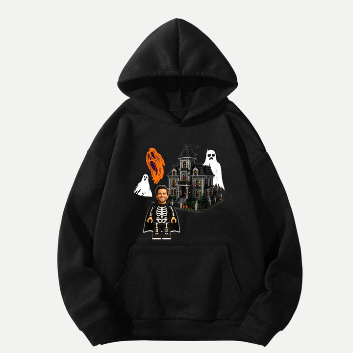 Personalized Brick Figure Halloween Skeleton T-Shirt