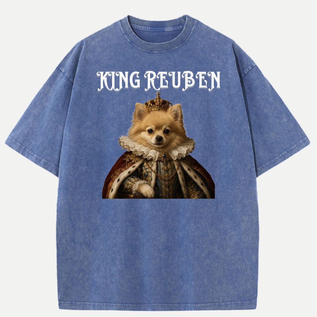 Personalised Royal King Pet Portrait T-Shirt