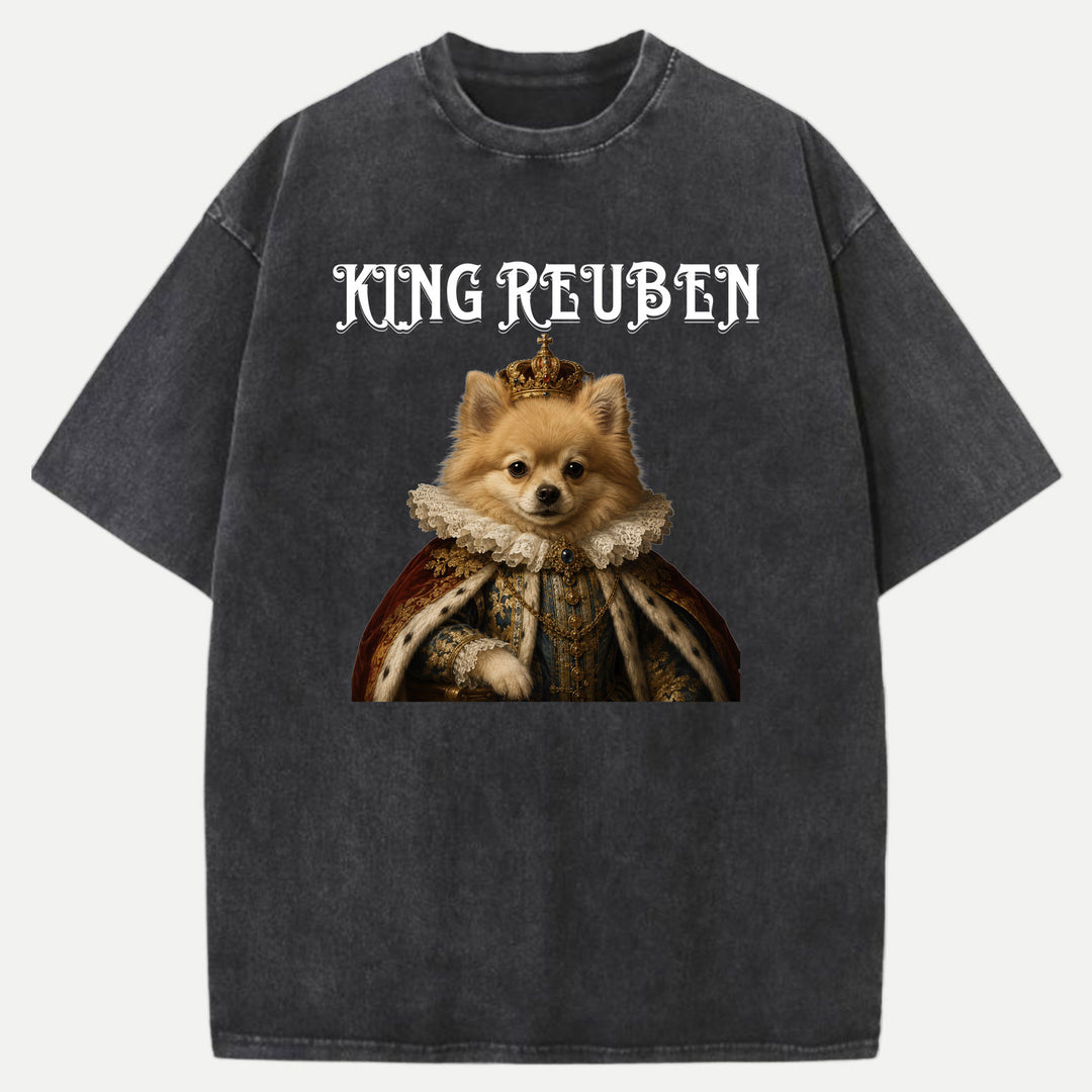 Personalised Royal King Pet Portrait T-Shirt