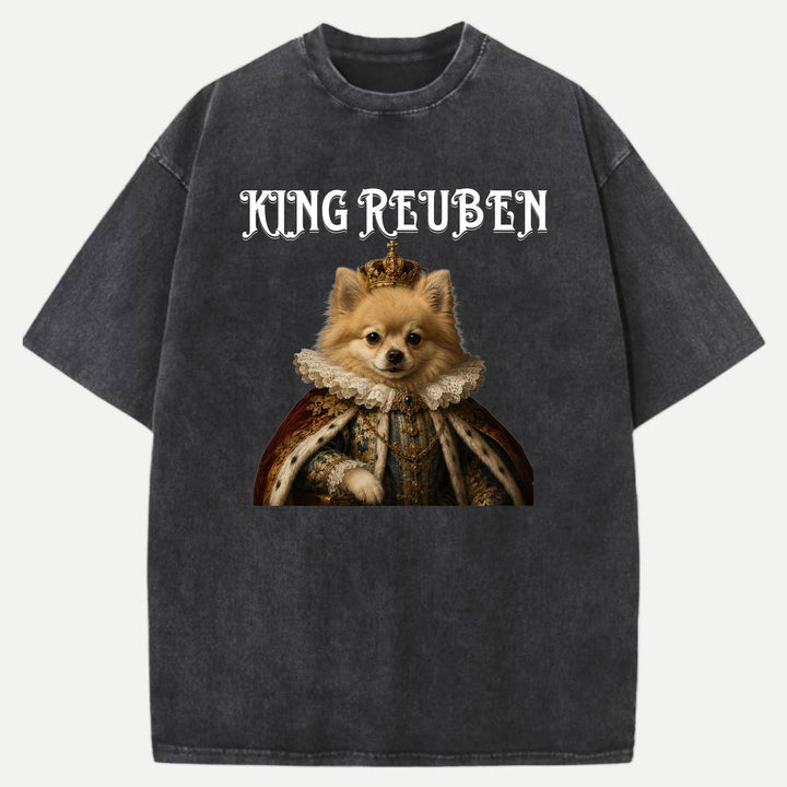 Personalised Royal King Pet Portrait T-Shirt