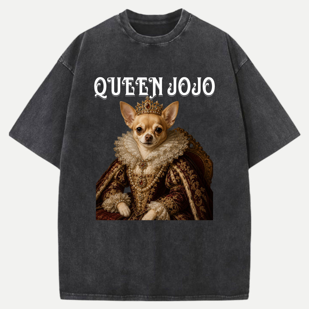 Personalised Queen Pet Portrait T-Shirt