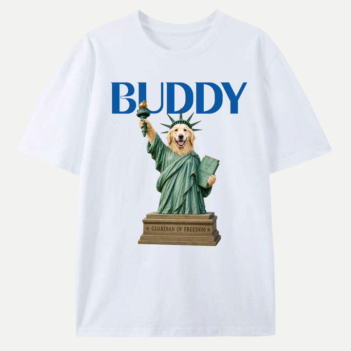 Personalised Statue of Liberty Pet T-Shirt