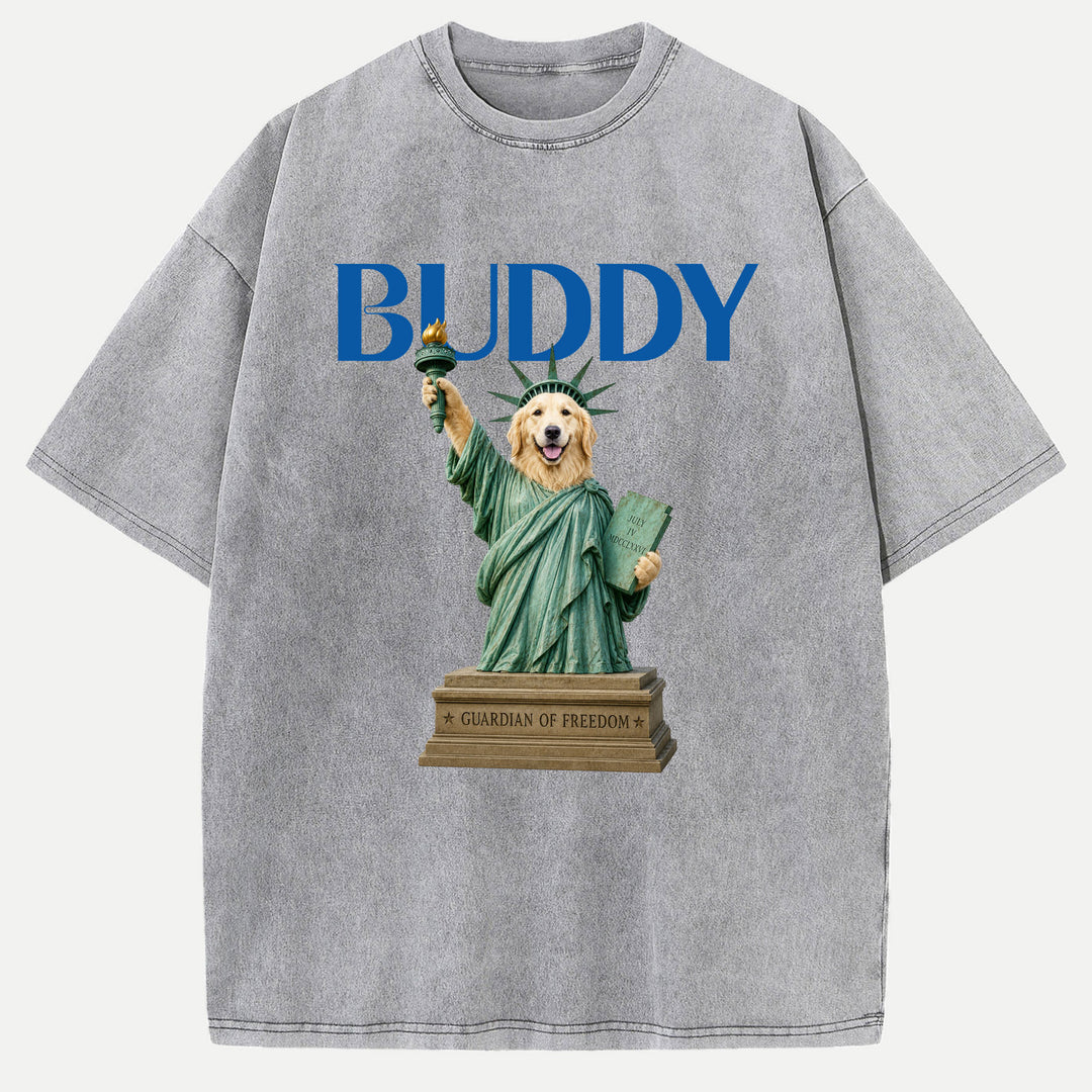 Personalised Statue of Liberty Pet T-Shirt
