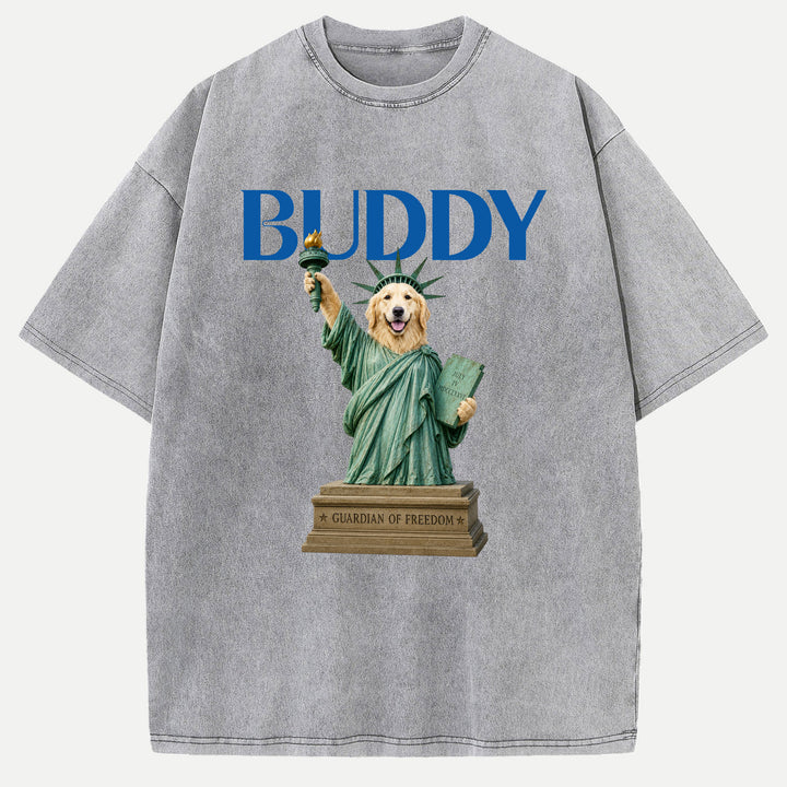 Personalised Statue of Liberty Pet T-Shirt