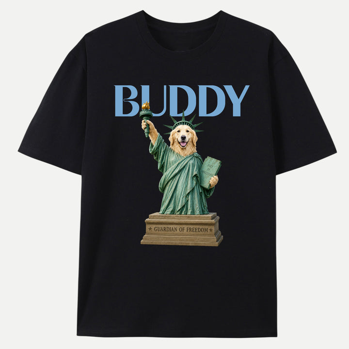 Personalised Statue of Liberty Pet T-Shirt