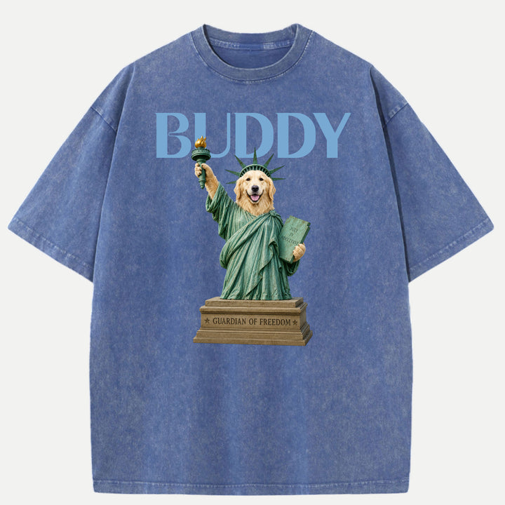 Personalised Statue of Liberty Pet T-Shirt