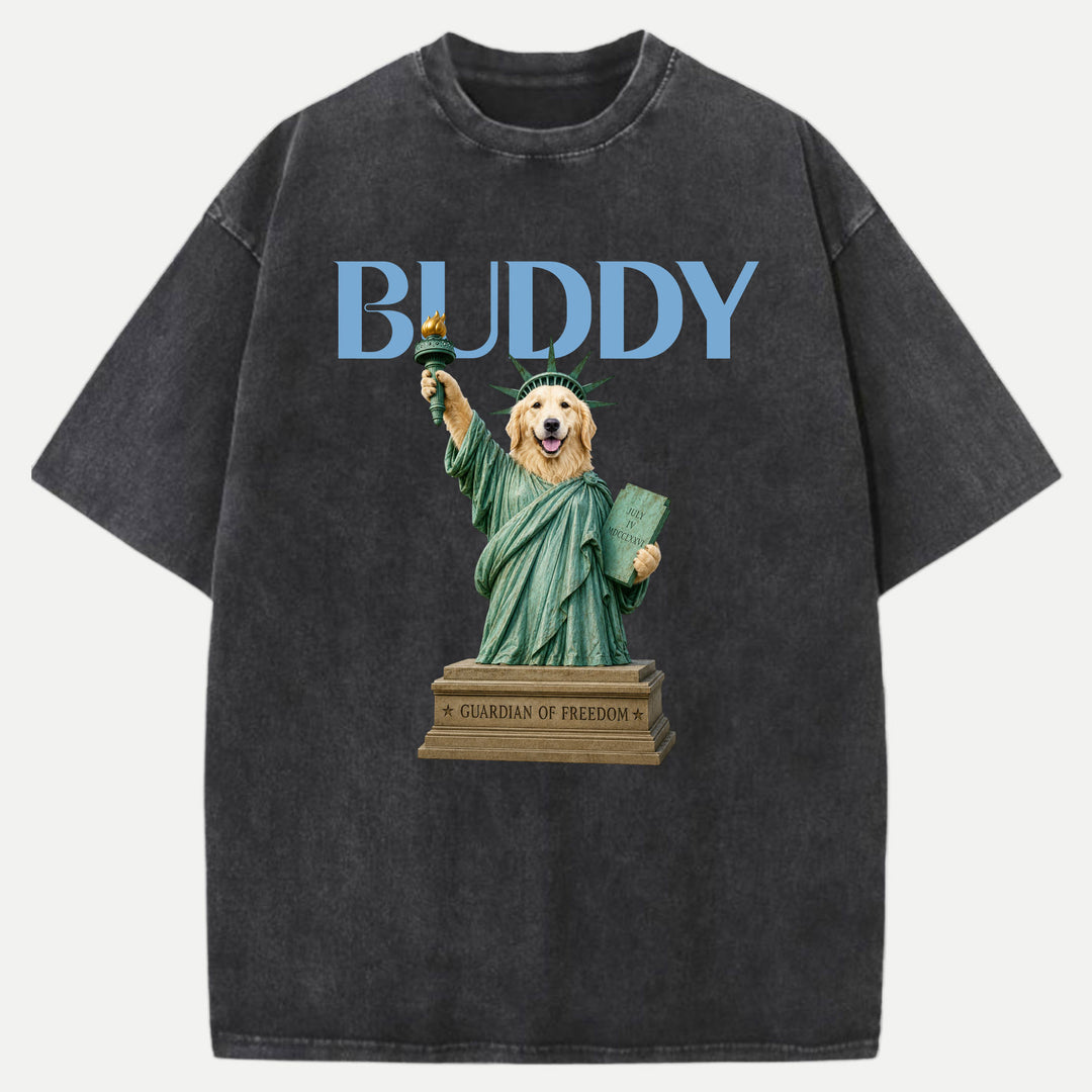 Personalised Statue of Liberty Pet T-Shirt