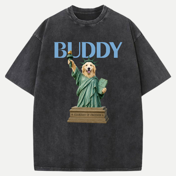Personalised Statue of Liberty Pet T-Shirt