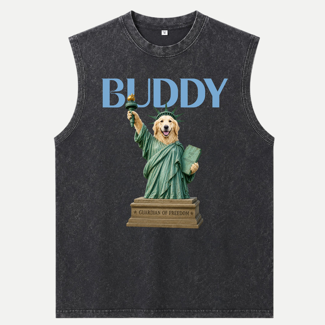 Personalised Statue of Liberty Pet T-Shirt