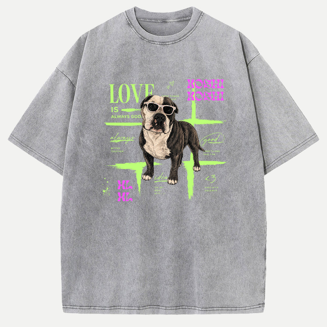 Personalised Neon Pet Portrait T-Shirt