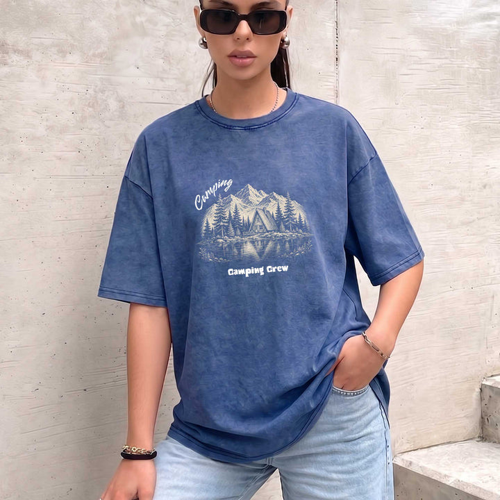 Camping Design Custom Vintage Tee