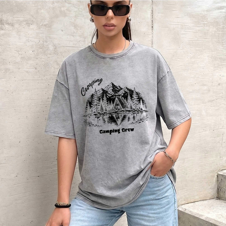 Camping Design Custom Vintage Tee
