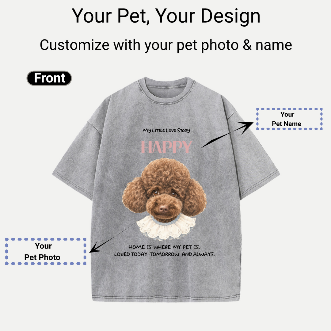 Personalised Pet Head Portrait Custom Tee