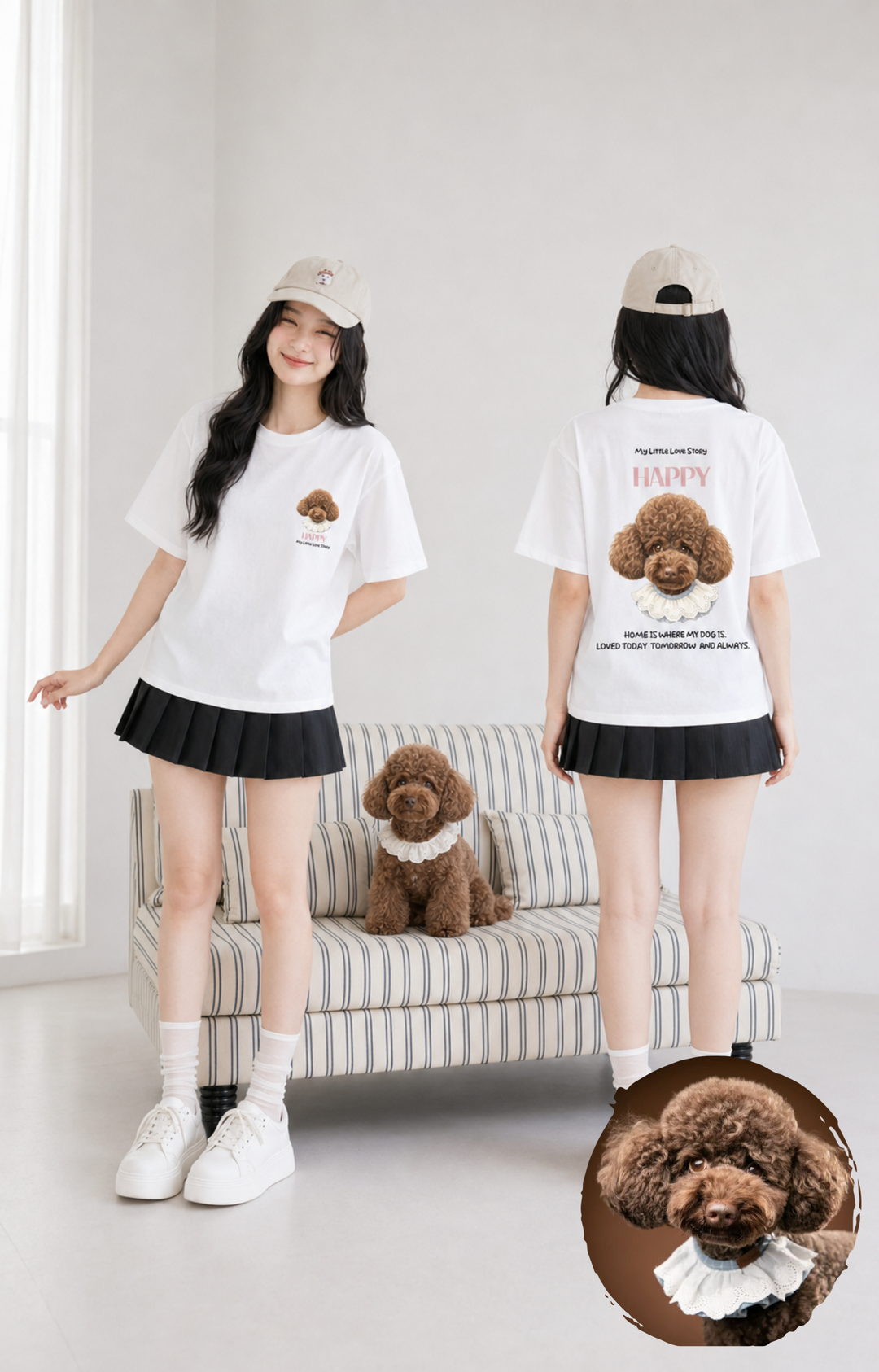 Pet Portrait Design Custom T-shirt
