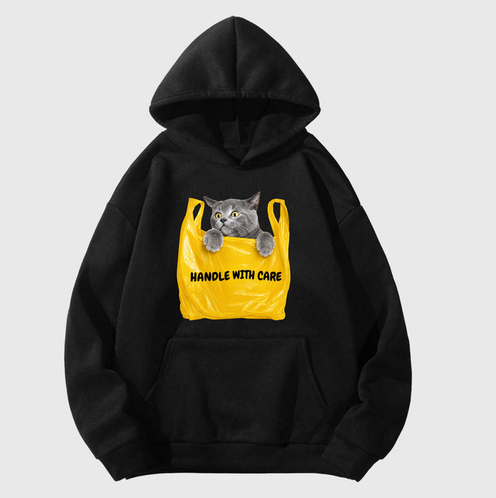 Handle With Care Cat Vintage T-Shirt
