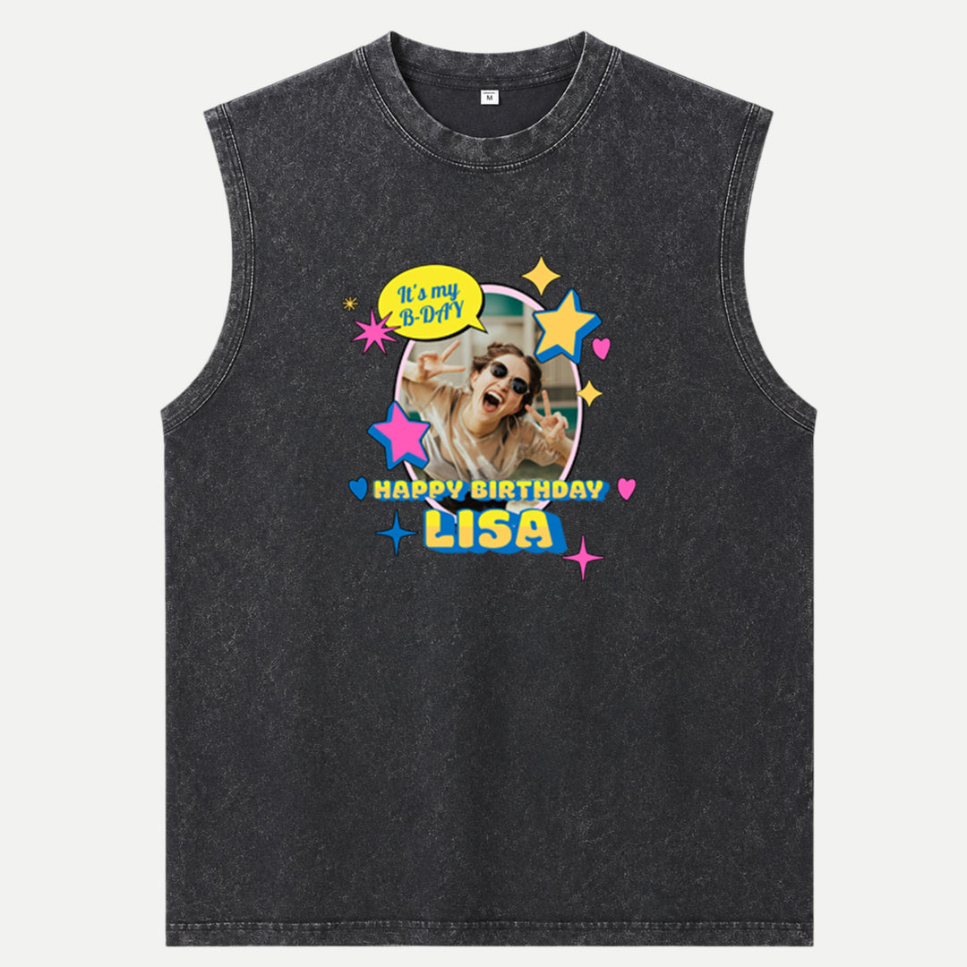 Custom Birthday Photo T-Shirt | Personalised Birthday Tee