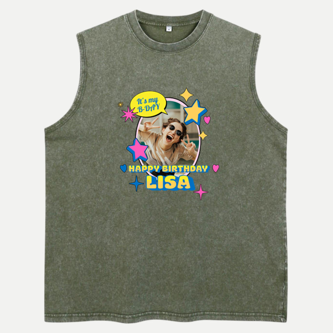 Custom Birthday Photo T-Shirt | Personalised Birthday Tee