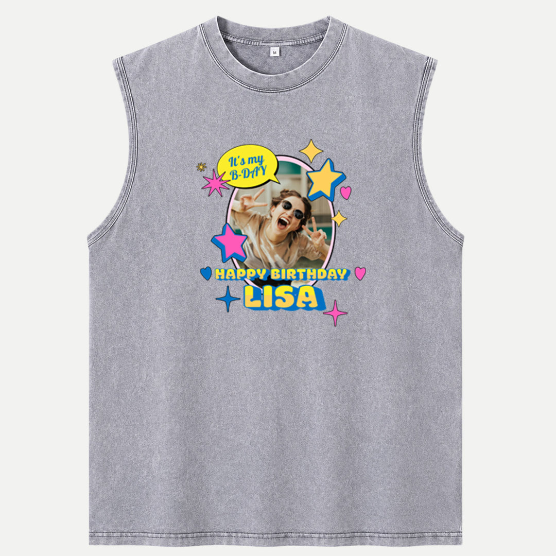 Custom Birthday Photo T-Shirt | Personalised Birthday Tee
