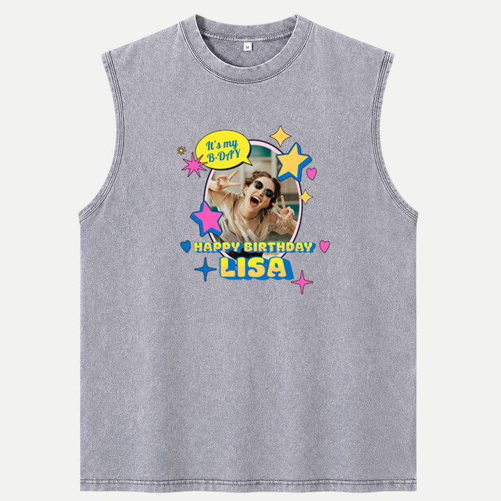 Custom Birthday Photo T-Shirt | Personalised Birthday Tee
