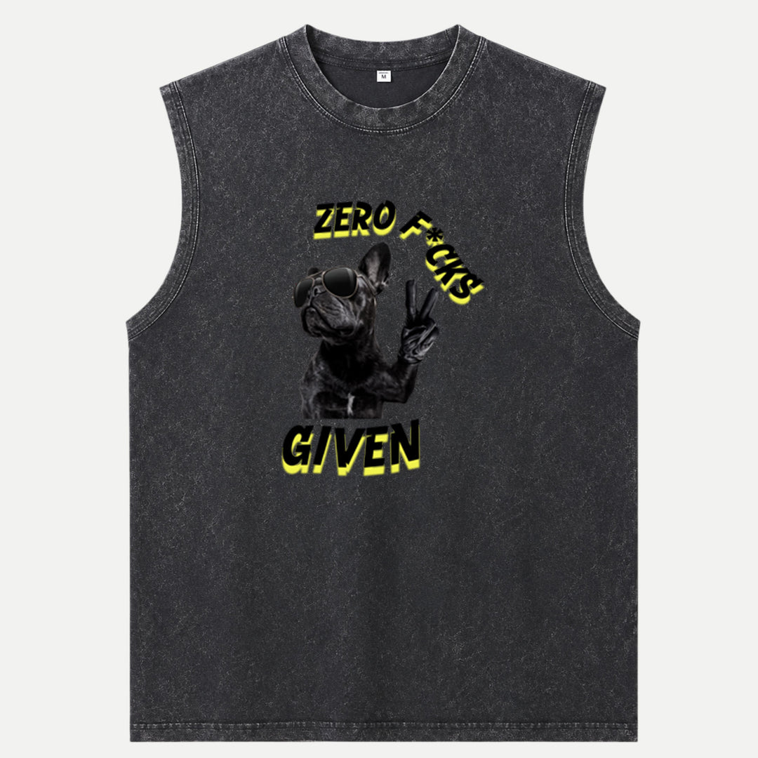 Zero F*cks Given Oversized Sleeveless Tee