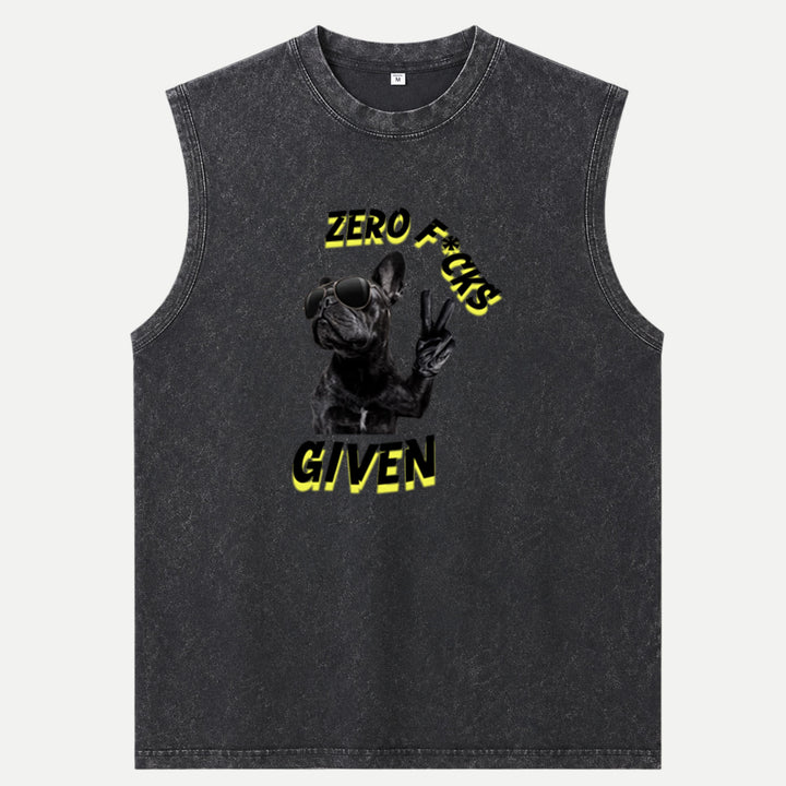 Zero F*cks Given Oversized Sleeveless Tee