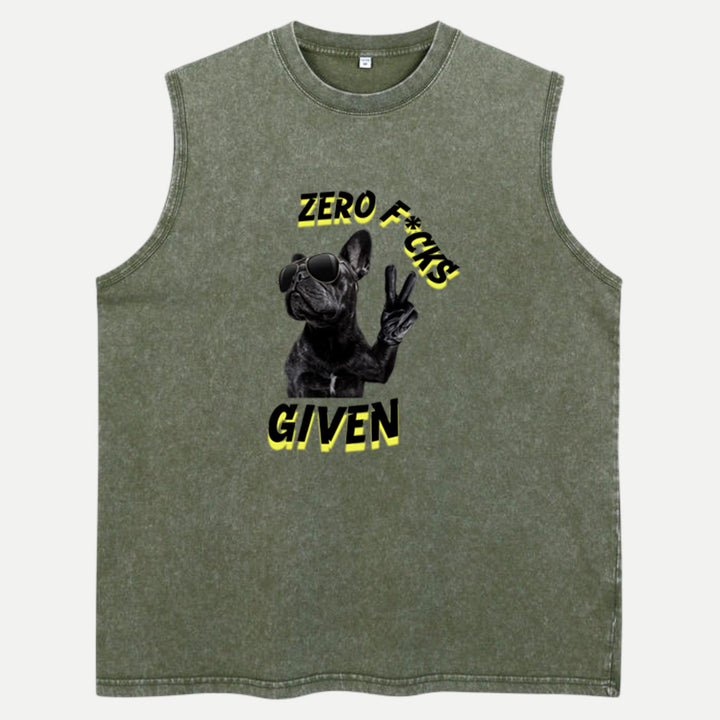 Zero F*cks Given Oversized Sleeveless Tee