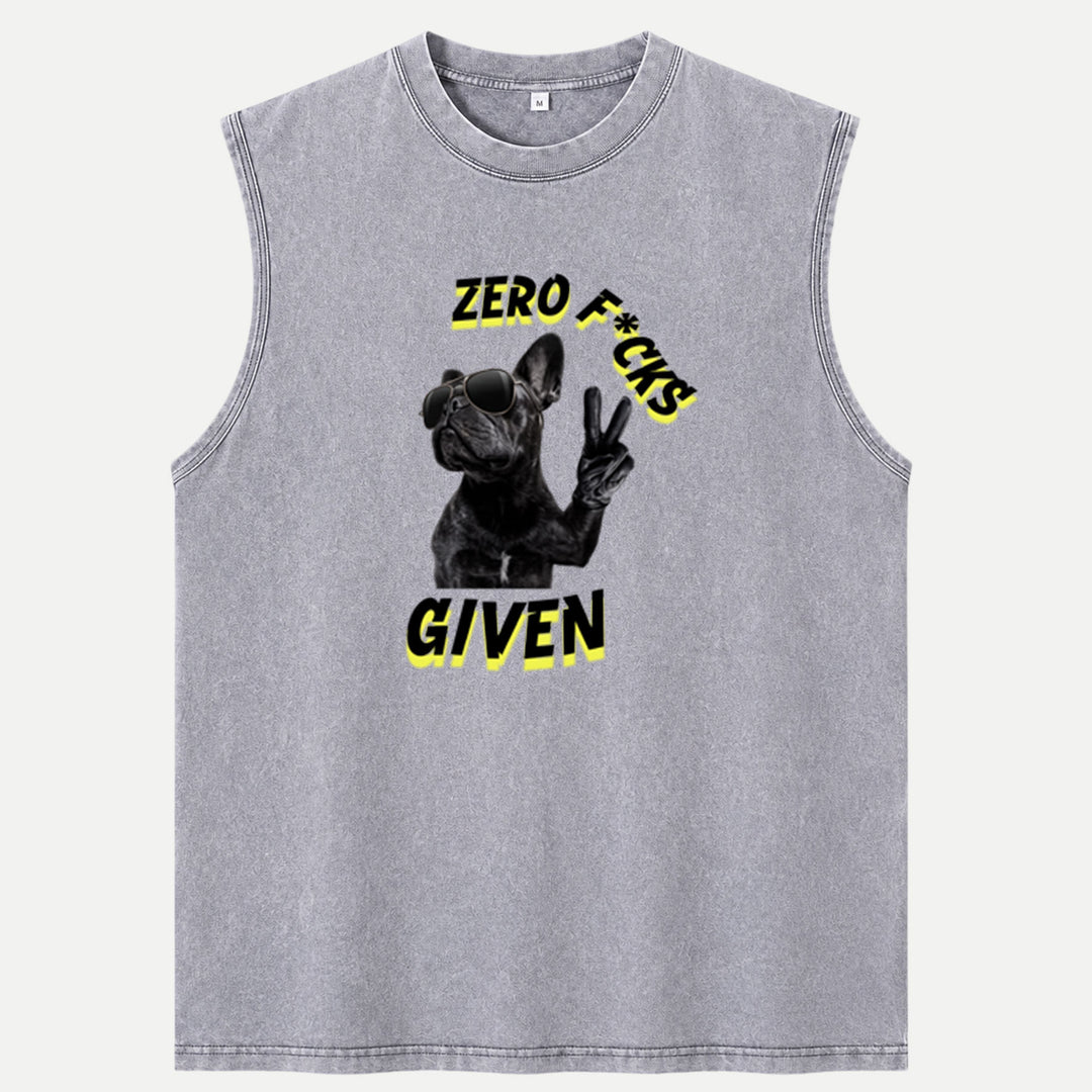 Zero F*cks Given Oversized Sleeveless Tee