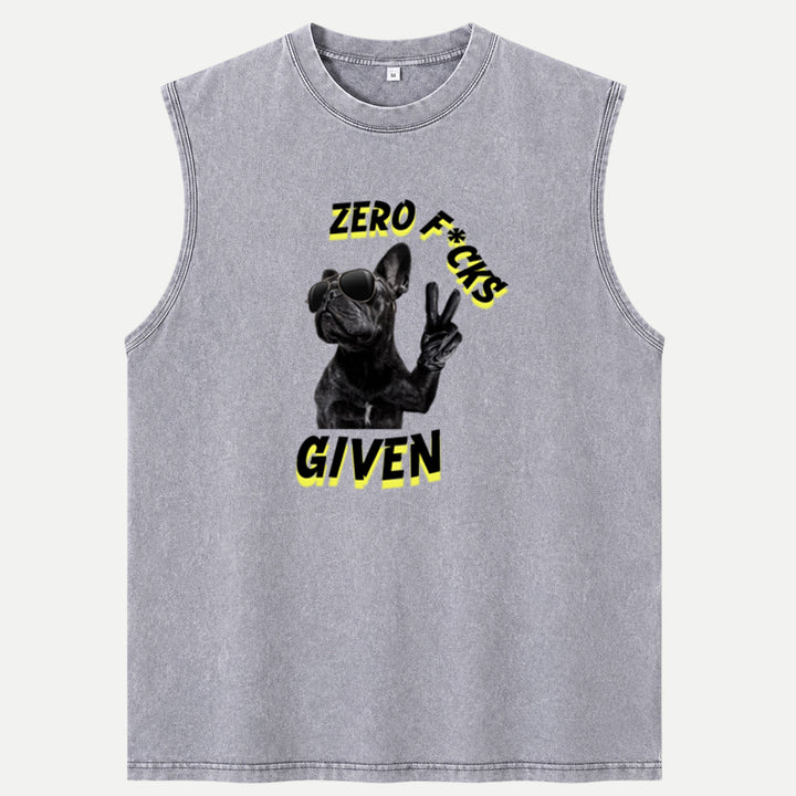 Zero F*cks Given Oversized Sleeveless Tee