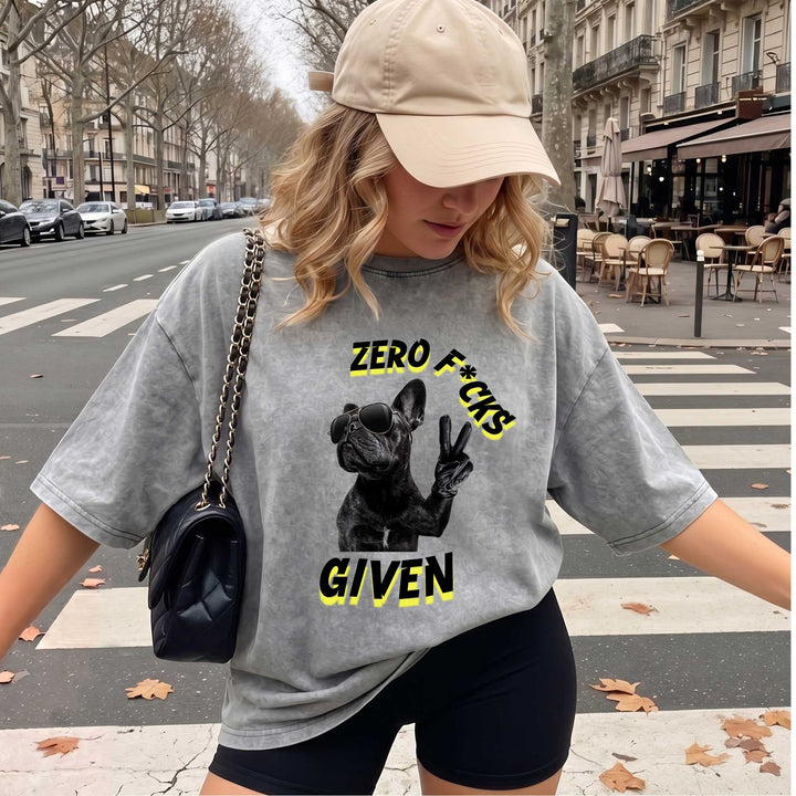 Zero F**ks Given French Bulldog vintage T-Shirt