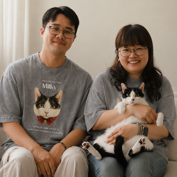 Personalised Pet Head Portrait Custom Tee