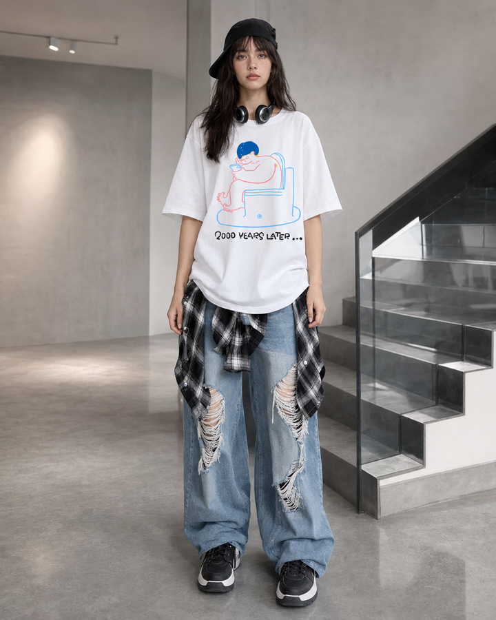 Shirley Chang Funny 2000 Years Later Toilet T-Shirt
