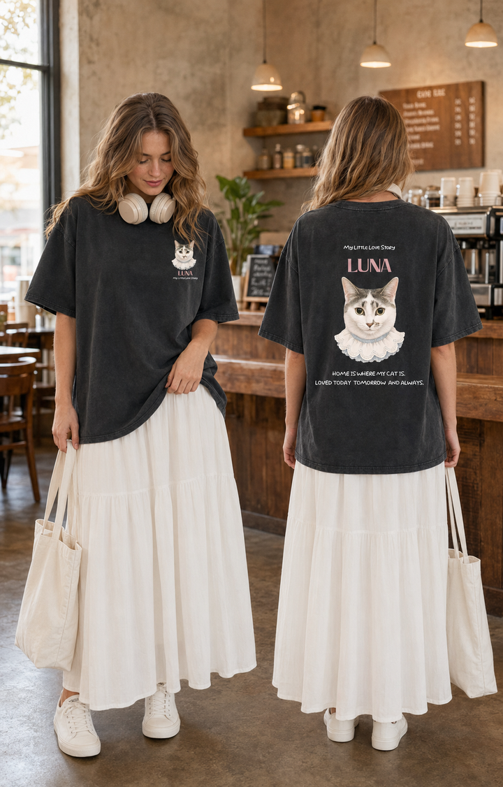 Custom Pet Portrait  Design Vintage Tee