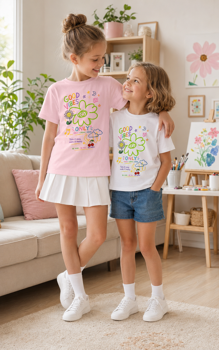 Good Vibes Only Kids Graphic T-Shirt