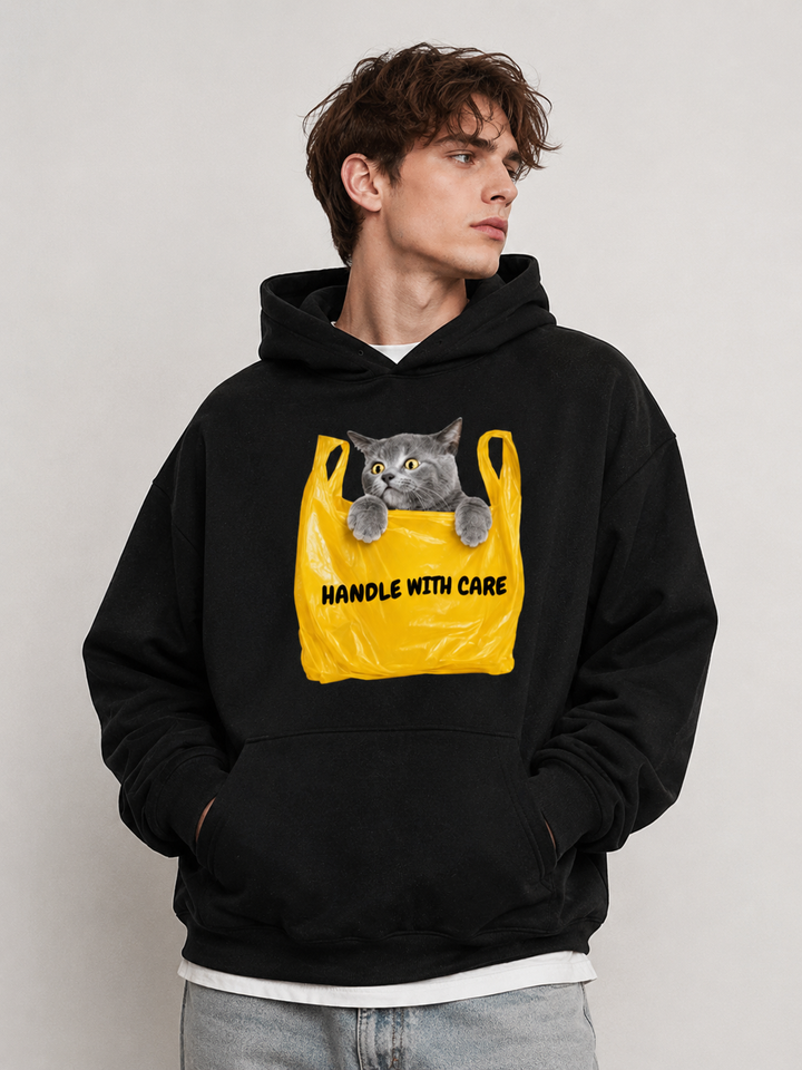 Handle With Care Cat Vintage T-Shirt