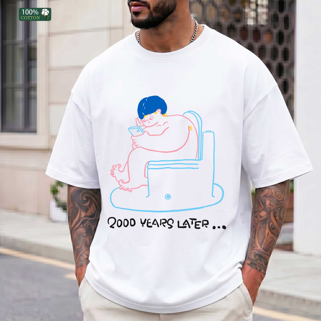 Shirley Chang Funny 2000 Years Later Toilet T-Shirt