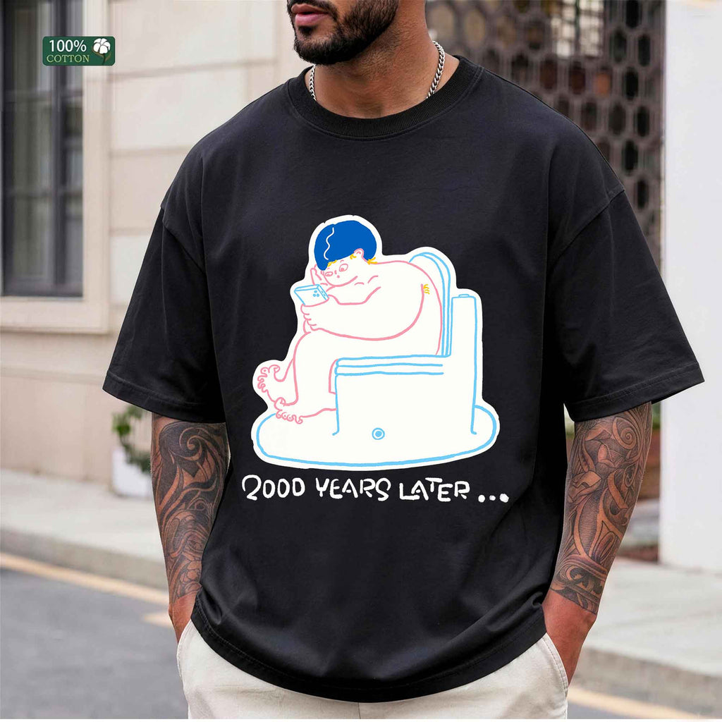 Shirley Chang Funny 2000 Years Later Toilet T-Shirt