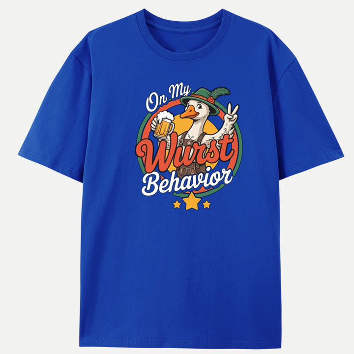 On My Wurst Behavior Oktoberfest Goose T-Shirt