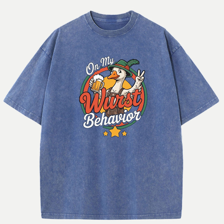 On My Wurst Behavior Oktoberfest Goose T-Shirt