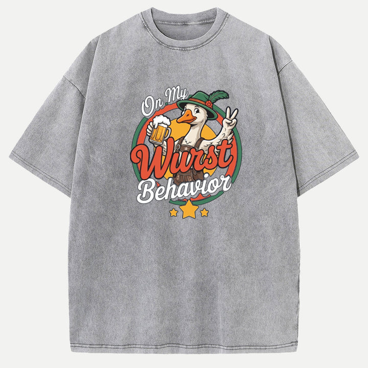On My Wurst Behavior Oktoberfest Goose T-Shirt