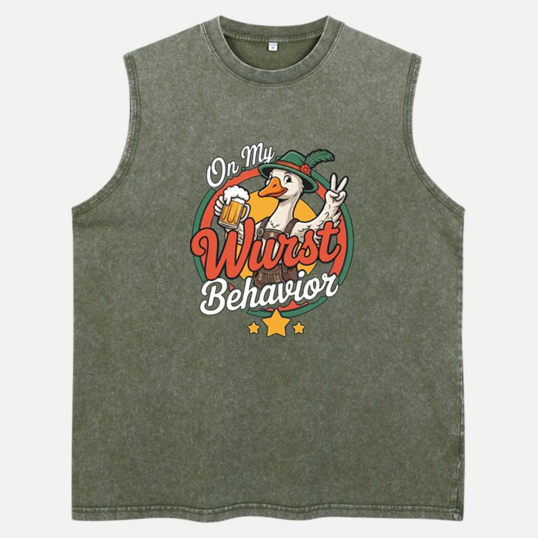 On My Wurst Behavior Oktoberfest Goose T-Shirt