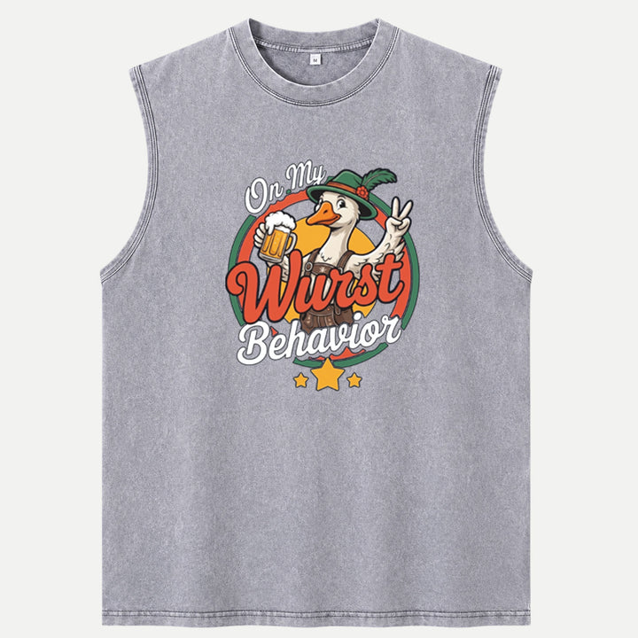 On My Wurst Behavior Oktoberfest Goose T-Shirt